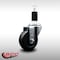 Service Caster 3.5'' SS Soft Rubber Wheel Swivel 1-3/8'' Expanding Stem Caster SCC-SSEX20S3514-SRS-138 - alternate 3